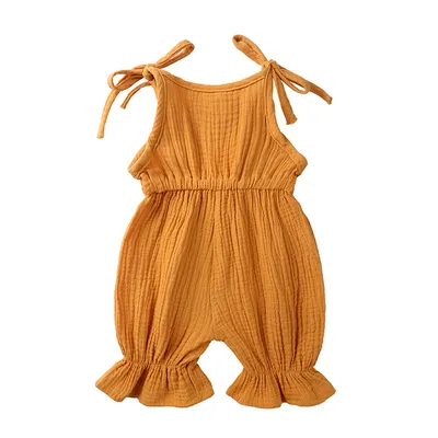 Summer Baby Cotton And Linen Jumpsuit