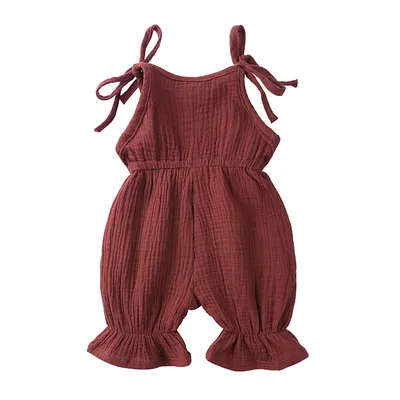 Summer Baby Cotton And Linen Jumpsuit
