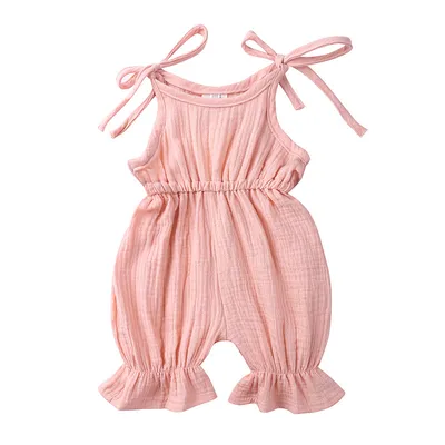 Summer Baby Cotton And Linen Jumpsuit