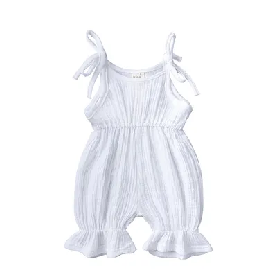 Summer Baby Cotton And Linen Jumpsuit