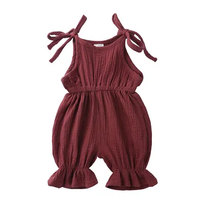 Summer Baby Cotton And Linen Jumpsuit