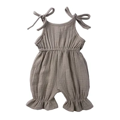 Summer Baby Cotton And Linen Jumpsuit