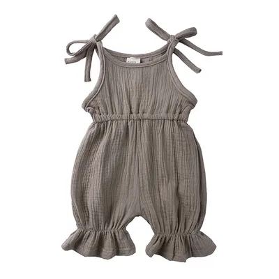 Summer Baby Cotton And Linen Jumpsuit