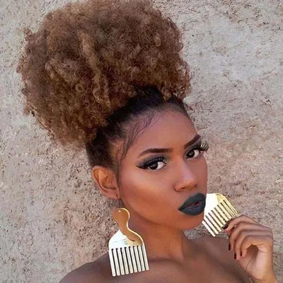 Kinkycurl Large Afro Fluffy Micro-curly Wig Hair Bag