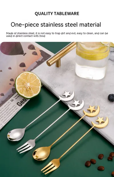 Star Moon Spoon Fork 304 Stainless Steel Good-looking Cute Spoon Coffee Spoon