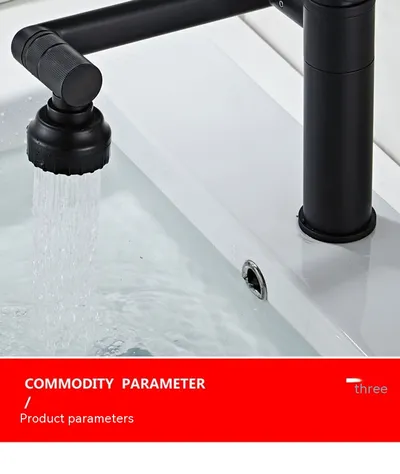 Multifunctional Basin Hot And Cold Water Faucet Digital Display Rotating Wash
