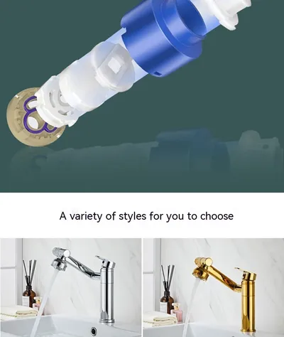 Multifunctional Basin Hot And Cold Water Faucet Digital Display Rotating Wash