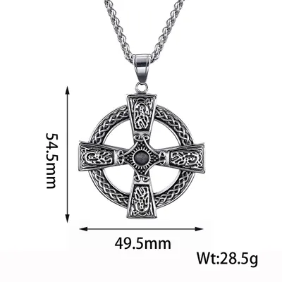 European And American Style Domineering Celtic Cross Shape Pendant Stainless Steel Pendant