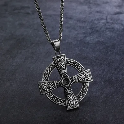 European And American Style Domineering Celtic Cross Shape Pendant Stainless Steel Pendant