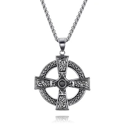 European And American Style Domineering Celtic Cross Shape Pendant Stainless Steel Pendant