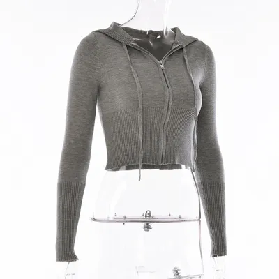 Hoodie Suit Sports Leisure Sexy Zip Long Sleeve Sweater And High Waist Long Pants Set Women's Clothing