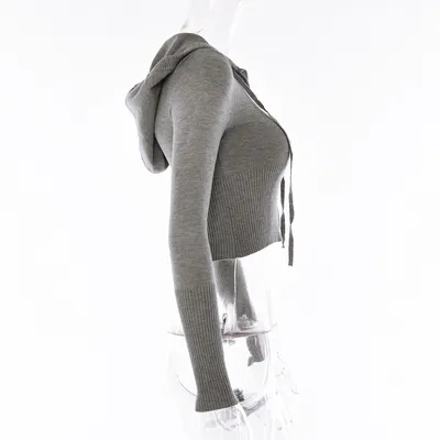 Hoodie Suit Sports Leisure Sexy Zip Long Sleeve Sweater And High Waist Long Pants Set Women's Clothing