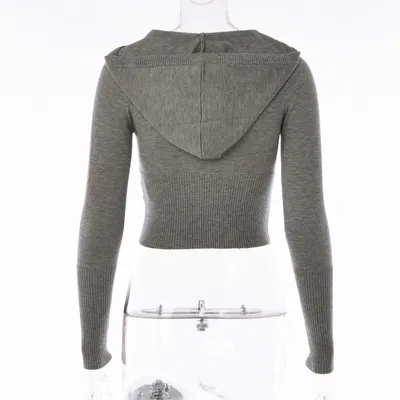 Hoodie Suit Sports Leisure Sexy Zip Long Sleeve Sweater And High Waist Long Pants Set Women's Clothing