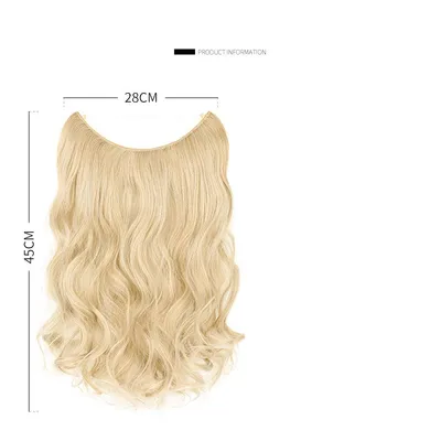S-noilite 20 inches Invisible Wire No Clips in Hair Extensions Secret Fish Line Hairpieces Silky Straight Synthetic