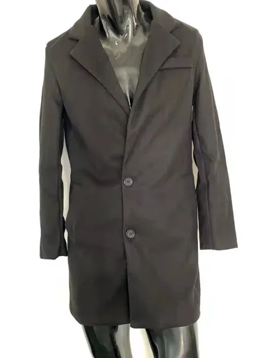 Men's mid-length double-sided woolen coat