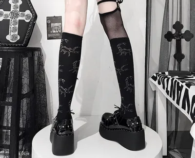 Punk Platform Shoes Dark Lolita Platform Leather Shoes