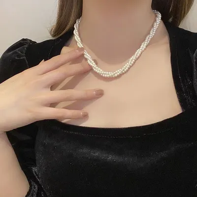 Baroque Pearl Short Necklace For Women
