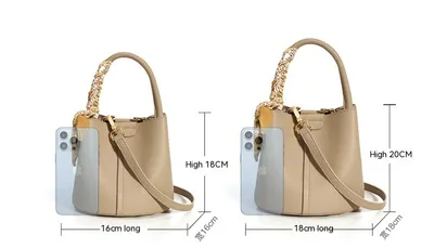 Genuine Leather Advanced Texture Bucket Bags Women