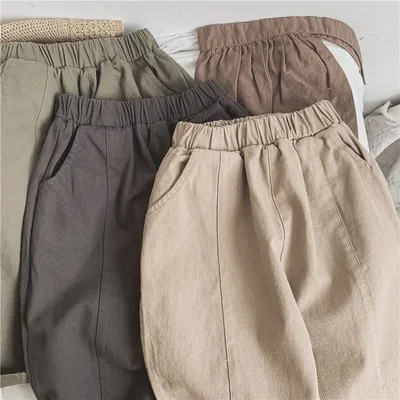 Children's Line-pressing Casual Pants Boys And Girls Baby Pants Spring And Autumn Clothing