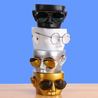 Mannequin Head Glasses Frame Resin Craft Ornament