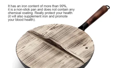 Iron Pan Traditional Iron Wok Handmade