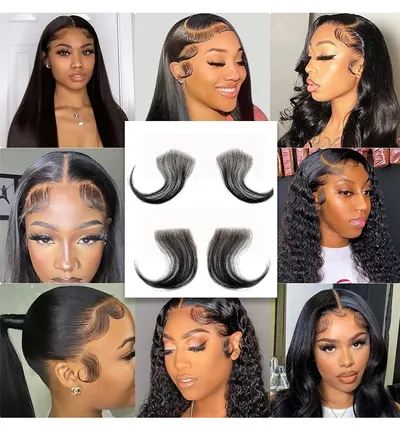 Real Hair Hairline Stickers Wig Bangs Sideburns Stickers