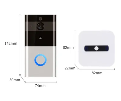 Marlboze 720P WIFI Visual Doorbell Wireless Intercom Doorbell PIR Motion Detection Night View SD card Video Smart Doorbell Ring