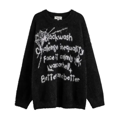 Spider Web Jacquard Sweater For Men