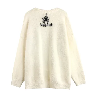 Spider Web Jacquard Sweater For Men
