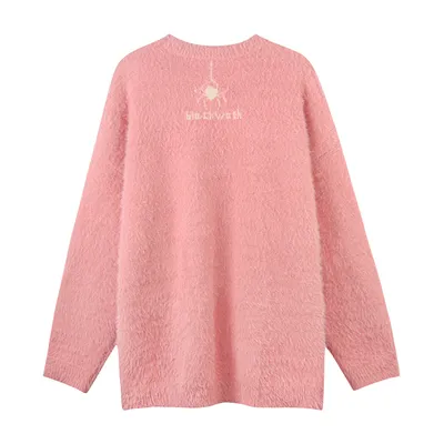 Spider Web Jacquard Sweater For Men