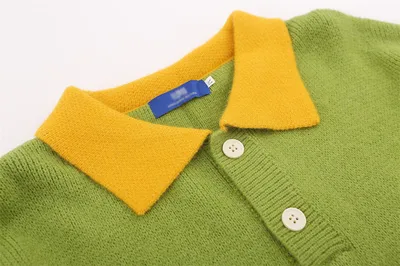 Cartoon Embroidered Knitwear Pullover Men