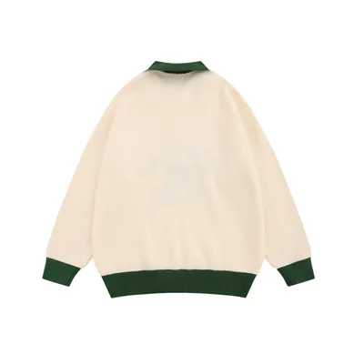 Cartoon Embroidered Knitwear Pullover Men