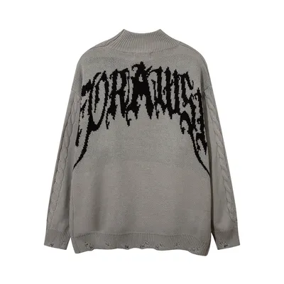 Letter Jacquard Sweater For Men