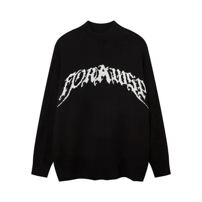 Letter Jacquard Sweater For Men