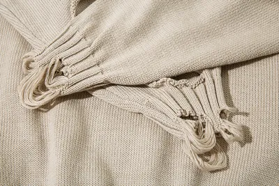 Solid Color Ripped Pullover For Men