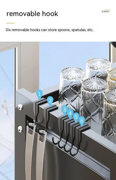 Kitchen Sink Storage Stand Surface Washed Bowl And Chopstick Rack Storage Household Drain Basket Rack