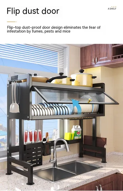 Kitchen Sink Storage Stand Surface Washed Bowl And Chopstick Rack Storage Household Drain Basket Rack