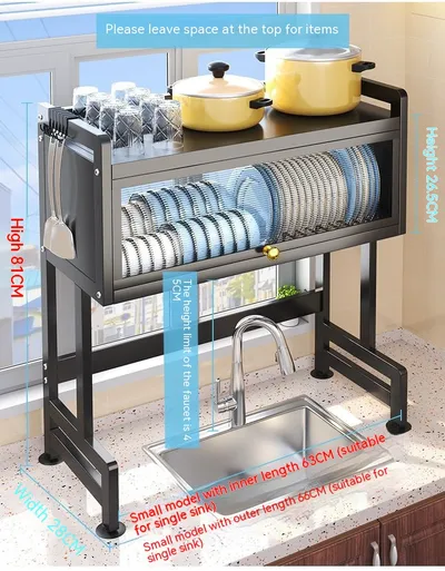 Kitchen Sink Storage Stand Surface Washed Bowl And Chopstick Rack Storage Household Drain Basket Rack