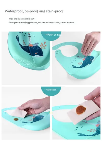 Baby Anti Dirt And Waterproof Food Grade Silicone Mouthwash