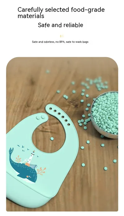 Baby Anti Dirt And Waterproof Food Grade Silicone Mouthwash