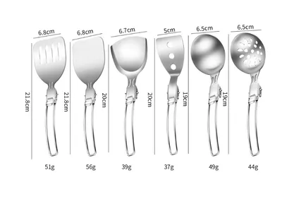 Portable Folding Spoon With Stainless Steel Kitchen Utensils