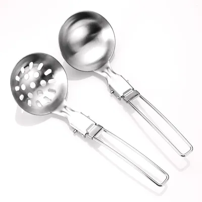Portable Folding Spoon With Stainless Steel Kitchen Utensils