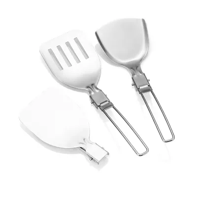 Portable Folding Spoon With Stainless Steel Kitchen Utensils