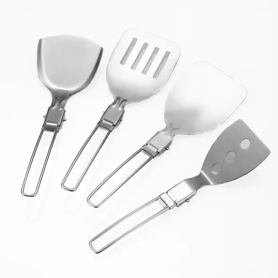 Portable Folding Spoon With Stainless Steel Kitchen Utensils