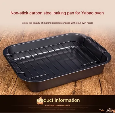 Deep Rectangular Non-stick Bakeware With Rack Non-stick Grilled Fish Pizza Baking