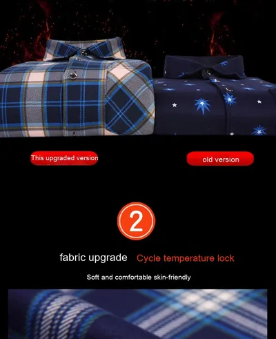 Men's Thermal Thickened Fleece Plaid Shirt