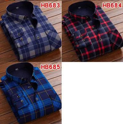 Men's Thermal Thickened Fleece Plaid Shirt