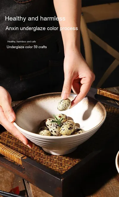 Japanese Style Ceramic Bowl Household Large Ramen Creative Tableware