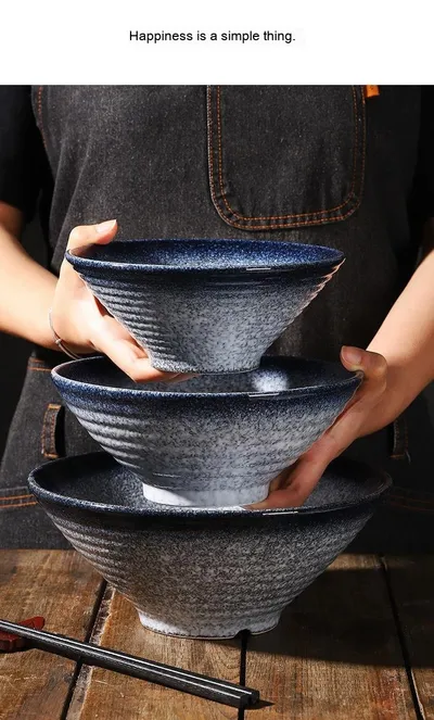 Japanese Style Ceramic Bowl Household Large Ramen Creative Tableware