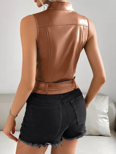 Casual Versatile Leather Jacket